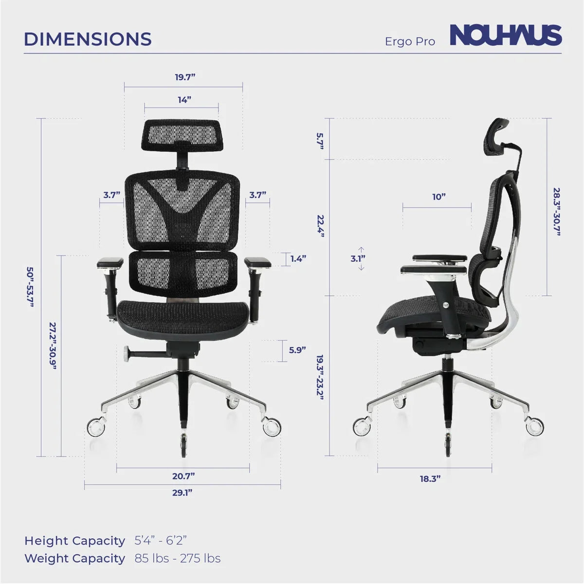 NOUHAUS ErgoPro Ergonomic Office Chair