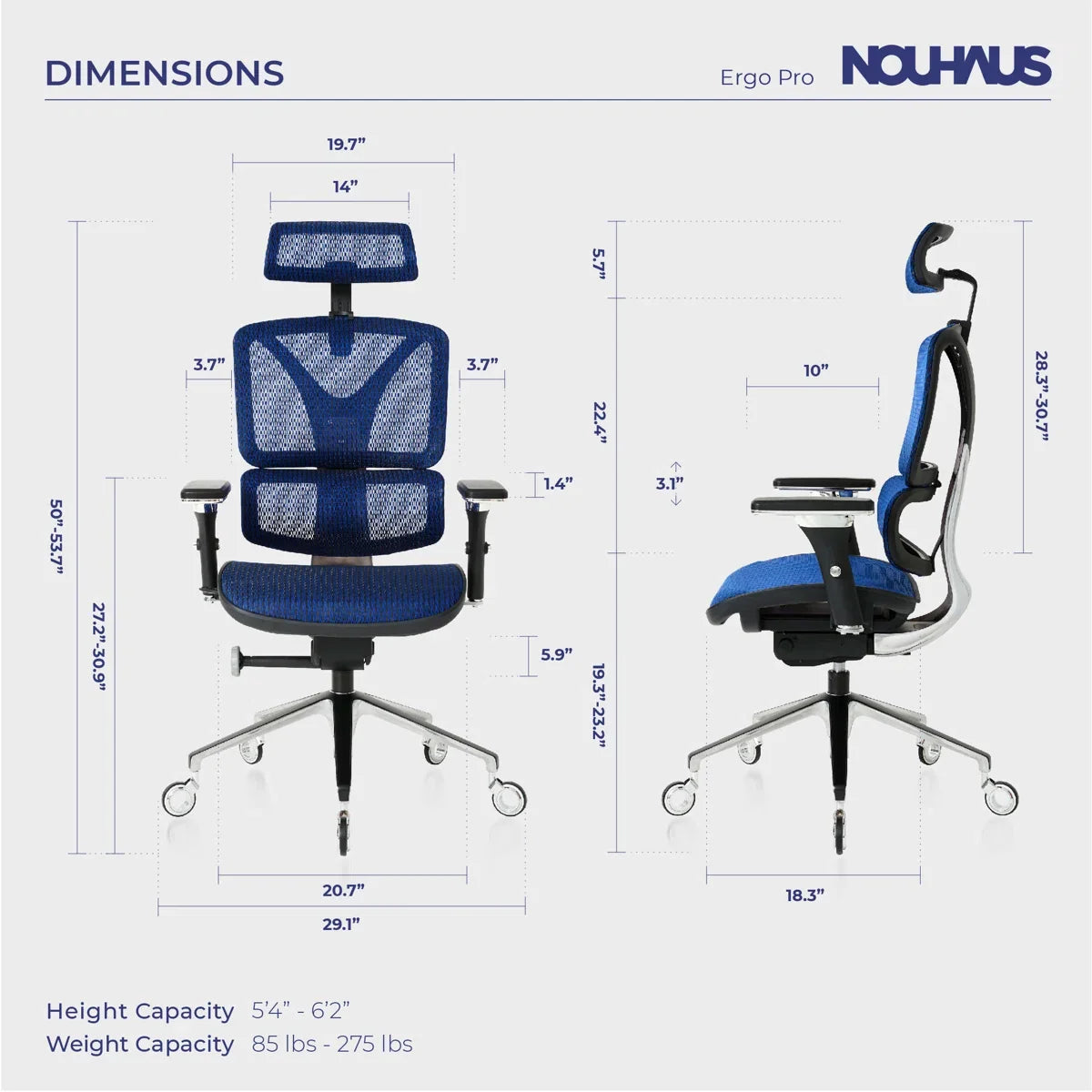 NOUHAUS ErgoPro Ergonomic Office Chair