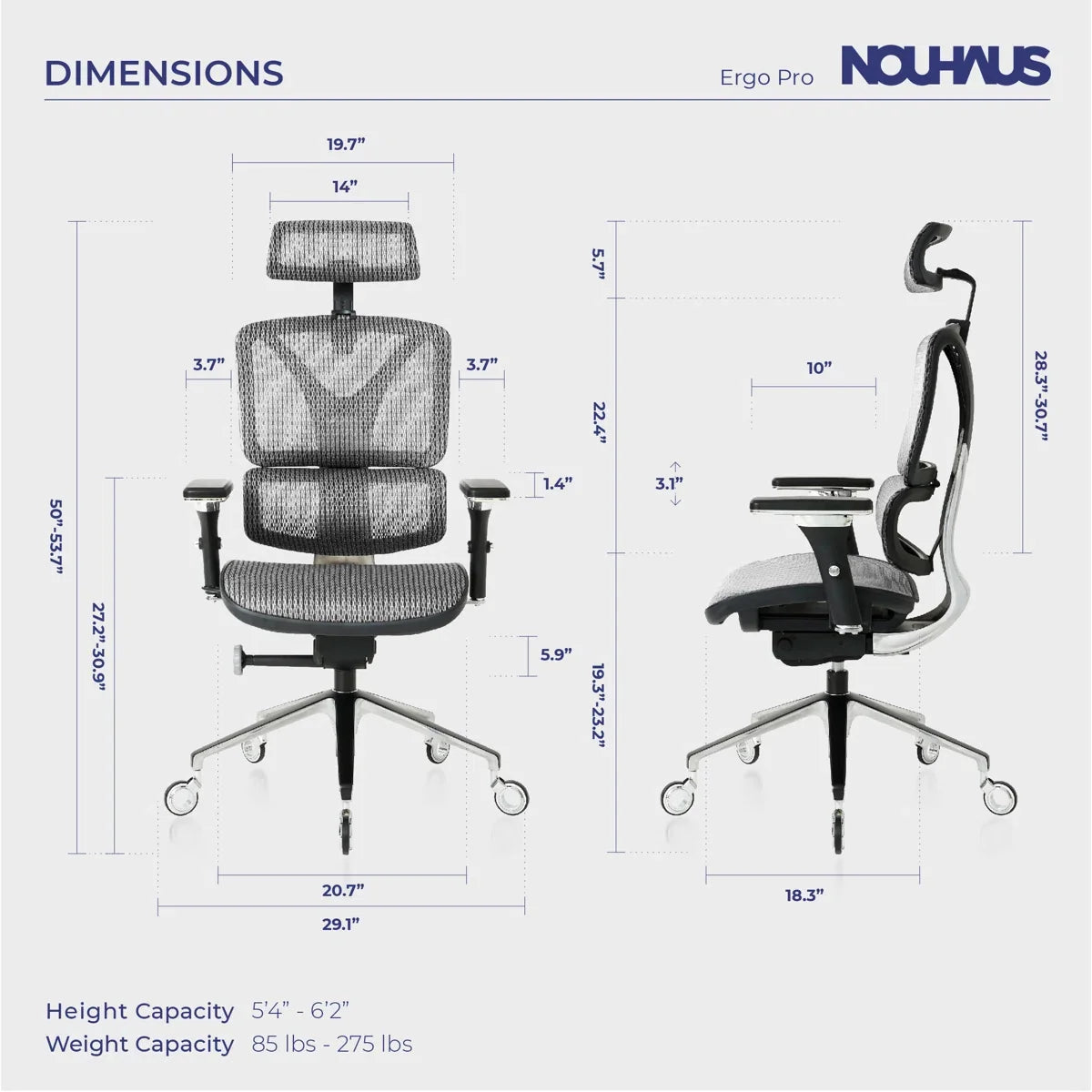 NOUHAUS ErgoPro Ergonomic Office Chair