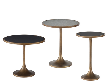 Nouveau Black/Bronze Bunching Tables - Ornate Home
