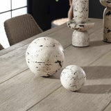 Nouveau Black/White Indoor-Outdoor Spheres (Set of 2) - Ornate Home