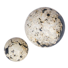 Nouveau Black/White Indoor-Outdoor Spheres (Set of 2) - Ornate Home