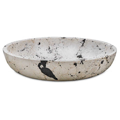 Nouveau Black/White Limestone Bowl - Ornate Home