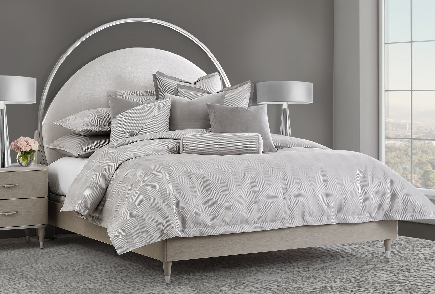 Nouveau Dove Duvet Set - Ornate Home
