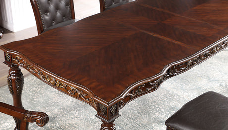 Nouvelle Brown Cherry 7 Pc. Dining Room Set - Ornate Home