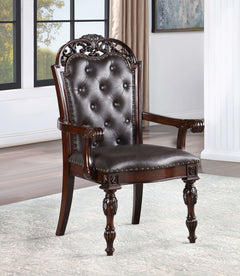 Nouvelle Brown Cherry 7 Pc. Dining Room Set - Ornate Home