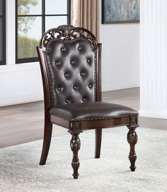 Nouvelle Brown Cherry 7 Pc. Dining Room Set - Ornate Home