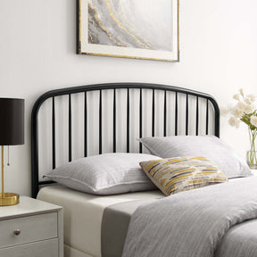 Nova Black Metal Full Headboard - Ornate Home