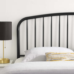 Nova Black Metal King Headboard - Ornate Home