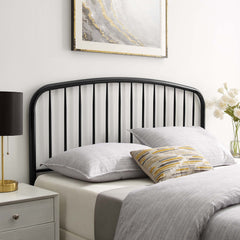 Nova Black Metal Queen Headboard - Ornate Home