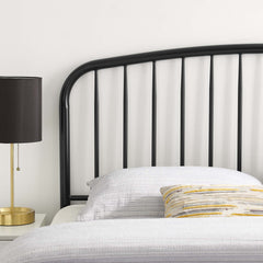 Nova Black Metal Twin Headboard - Ornate Home