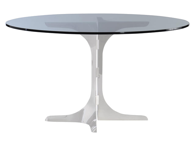 Nova Clear/Polished Stainless Steel Dining Table - Ornate Home