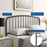 Nova Gray Metal Twin Headboard - Ornate Home
