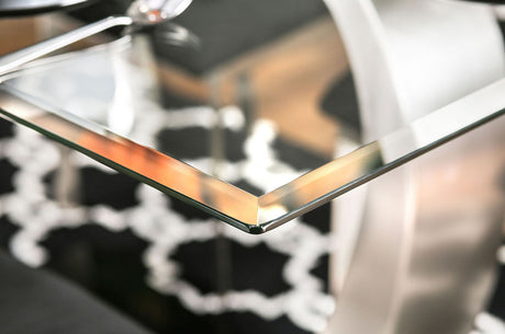 Nova Silver/Black 7 Pc. Dining Room Set - Ornate Home