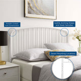 Nova White Metal Queen Headboard - Ornate Home