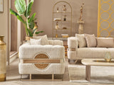 Nova Cream Stationary Loveseat