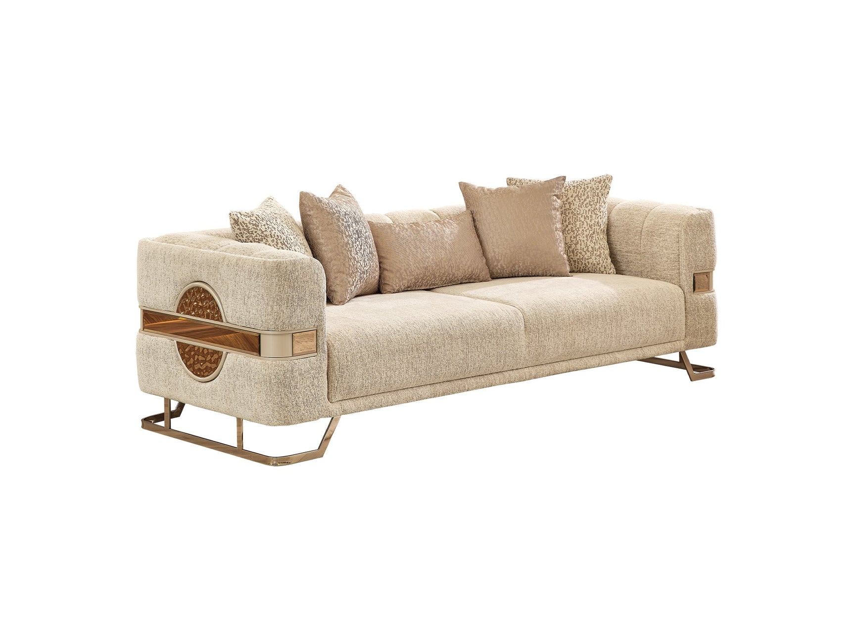 Nova Cream 3-pieces (Sofa & Loveseat & Chair) Living Room Set