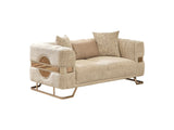 Nova Cream Stationary Loveseat