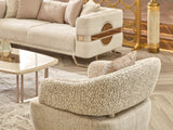 Nova Cream 3-pieces (Sofa & Loveseat & Chair) Living Room Set