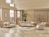 Nova Cream 3-pieces (Sofa & Loveseat & Chair) Living Room Set