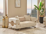 Nova Cream Stationary Loveseat