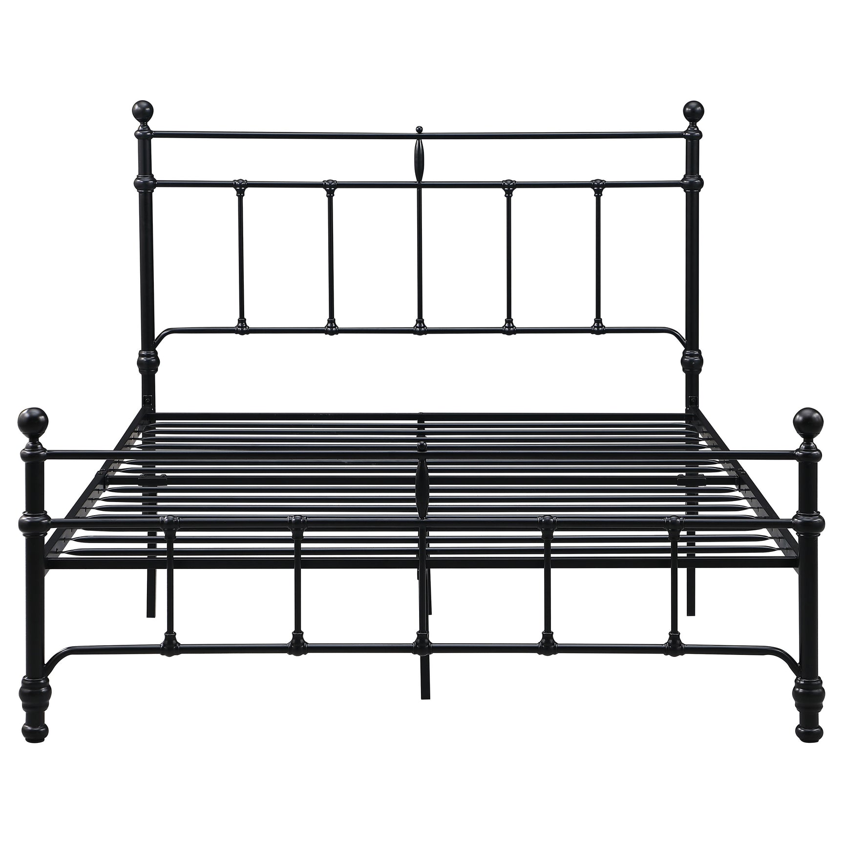 Novak Matte Black Full Open Frame Bed - Ornate Home