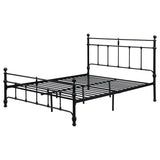 Novak Matte Black Full Open Frame Bed - Ornate Home