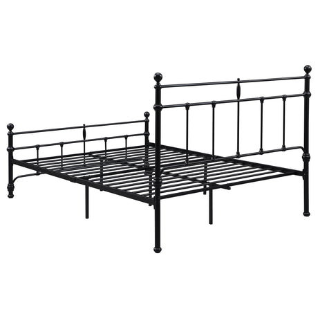 Novak Matte Black Full Open Frame Bed - Ornate Home