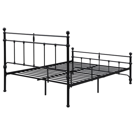 Novak Matte Black Full Open Frame Bed - Ornate Home