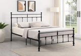 Novak Matte Black Queen Open Frame Bed - Ornate Home