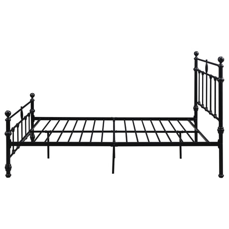 Novak Matte Black Queen Open Frame Bed - Ornate Home