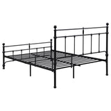 Novak Matte Black Queen Open Frame Bed - Ornate Home