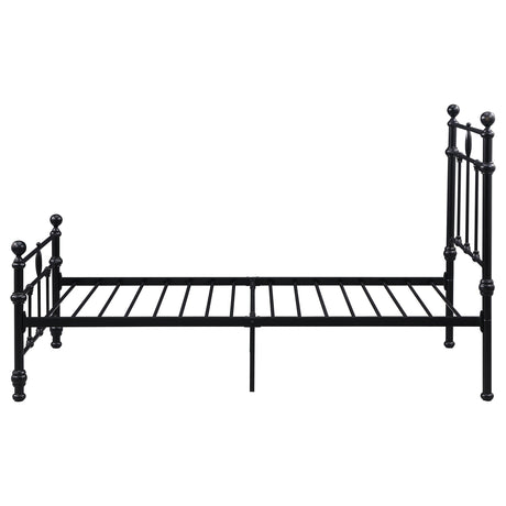 Novak Matte Black Twin Open Frame Bed - Ornate Home
