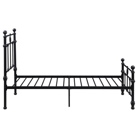 Novak Matte Black Twin Open Frame Bed - Ornate Home