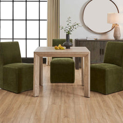Noval White/Woodtone Square Dining Game Table - Ornate Home