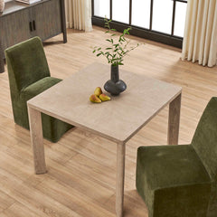 Noval White/Woodtone Square Dining Game Table - Ornate Home