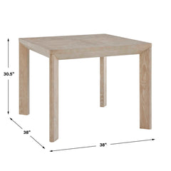 Noval White/Woodtone Square Dining Game Table - Ornate Home