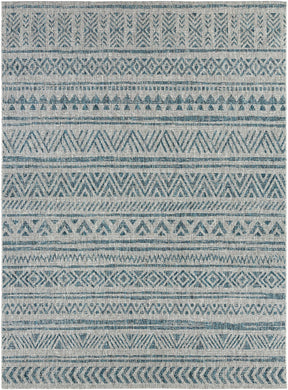 Novato Aqua All Over Pattern Performance Outdoor Rug - Ornate Home