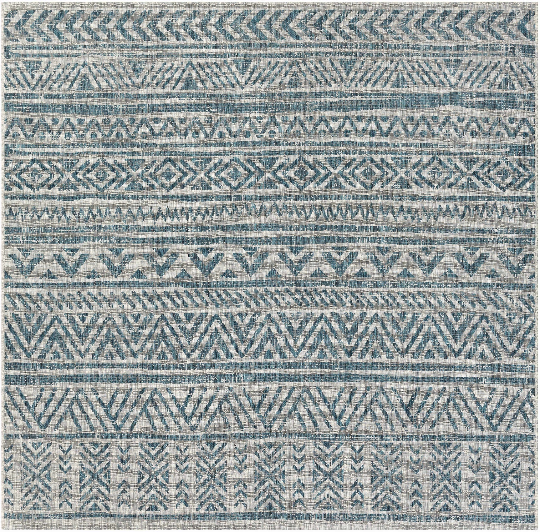 Novato Aqua All Over Pattern Performance Outdoor Rug - Ornate Home