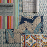 Novato Aqua All Over Pattern Performance Outdoor Rug - Ornate Home
