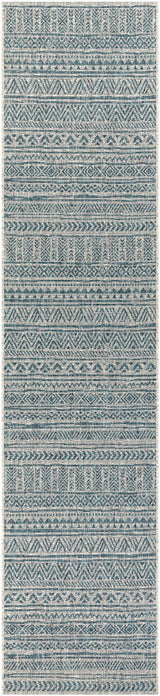 Novato Aqua All Over Pattern Performance Outdoor Rug - Ornate Home
