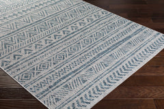 Novato Aqua All Over Pattern Performance Outdoor Rug - Ornate Home