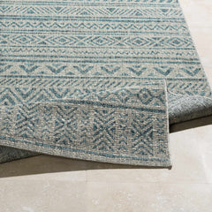 Novato Aqua All Over Pattern Performance Outdoor Rug - Ornate Home