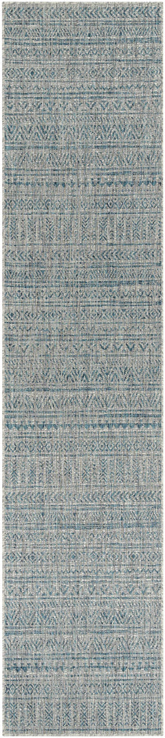 Novato Aqua All Over Pattern Performance Outdoor Rug - Ornate Home