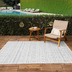 Novato Gray All Over Pattern Performance Outdoor Rug - Clearance - Ornate Home