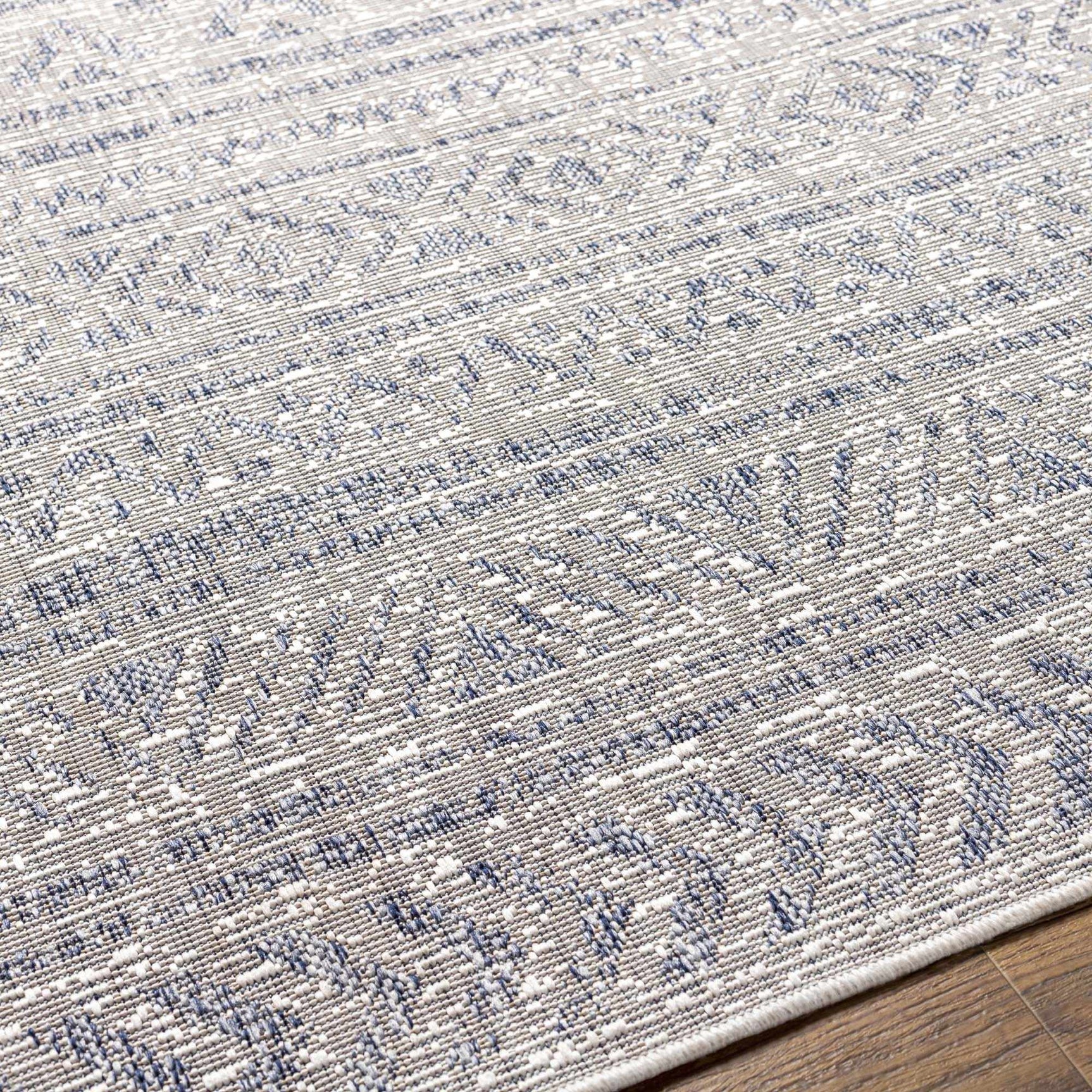 Novato Gray All Over Pattern Performance Outdoor Rug - Clearance - Ornate Home