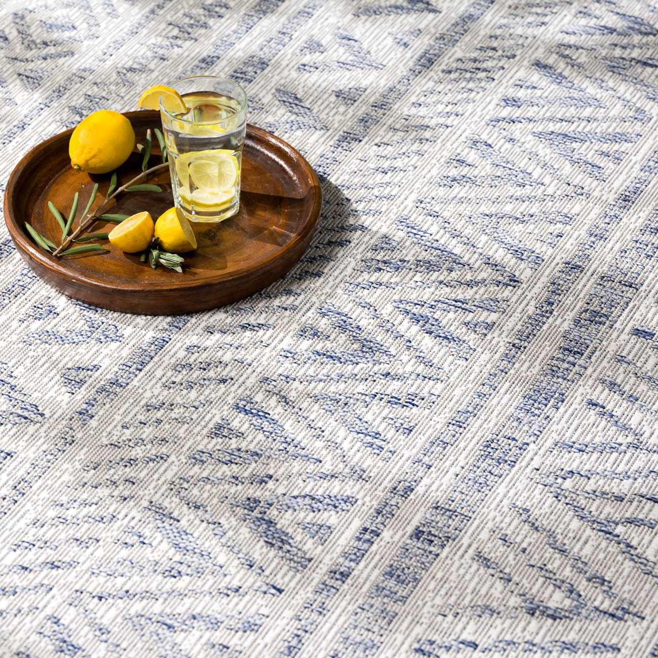 Novato Gray All Over Pattern Performance Outdoor Rug - Clearance - Ornate Home