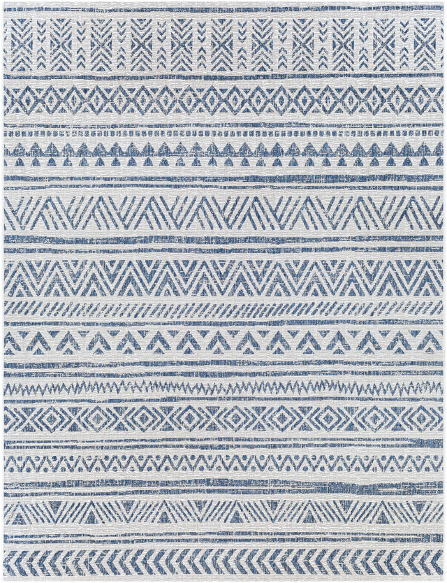 Novato Navy All Over Pattern Performance Outdoor Rug - Ornate Home