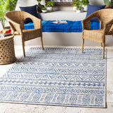 Novato Navy All Over Pattern Performance Outdoor Rug - Ornate Home