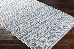 Novato Navy All Over Pattern Performance Outdoor Rug - Ornate Home